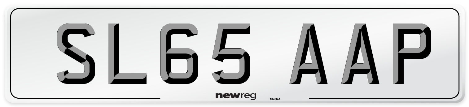 SL65 AAP Number Plate from New Reg